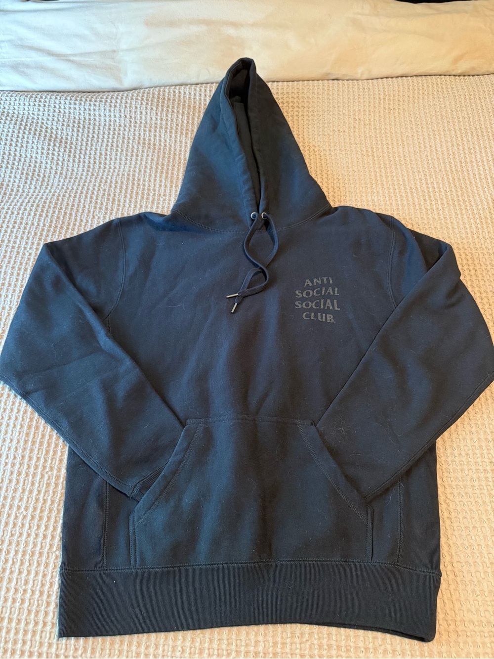 Anti Social Social Club Black Pullover Hoodie with Chest Logo